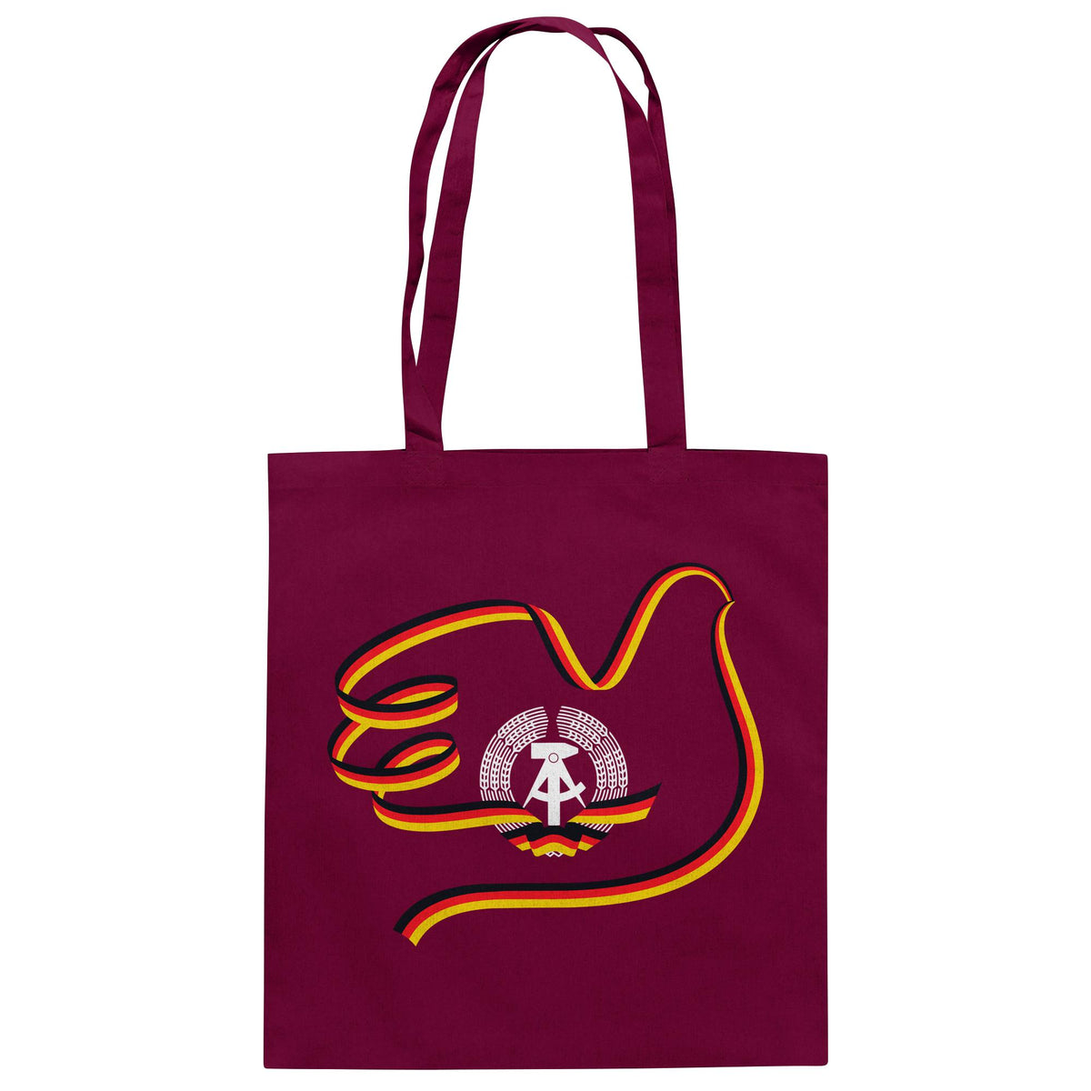 DDR Ostalgie Baumwolltasche • DDR - 40 JAHRE FRIEDEN IN DEUTSCHLAND (ORIGINAL-PLAKAT)