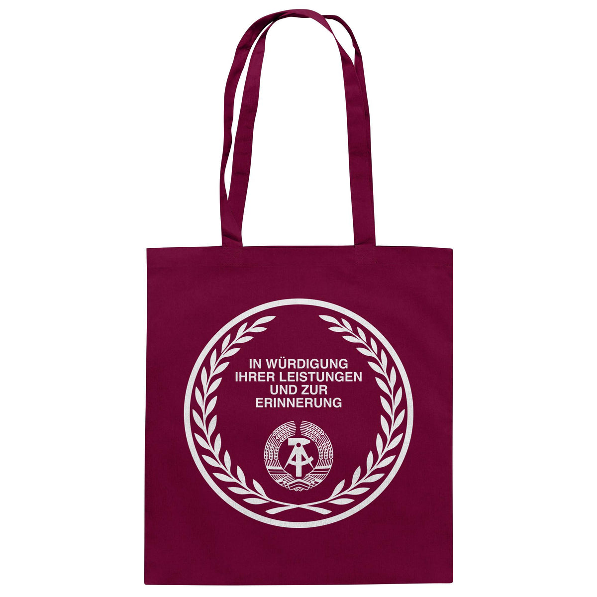 DDR Ostalgie Baumwolltasche • EHRENMÜNZE - IN WÜRDIGUNG IHRER LEISTUNGEN