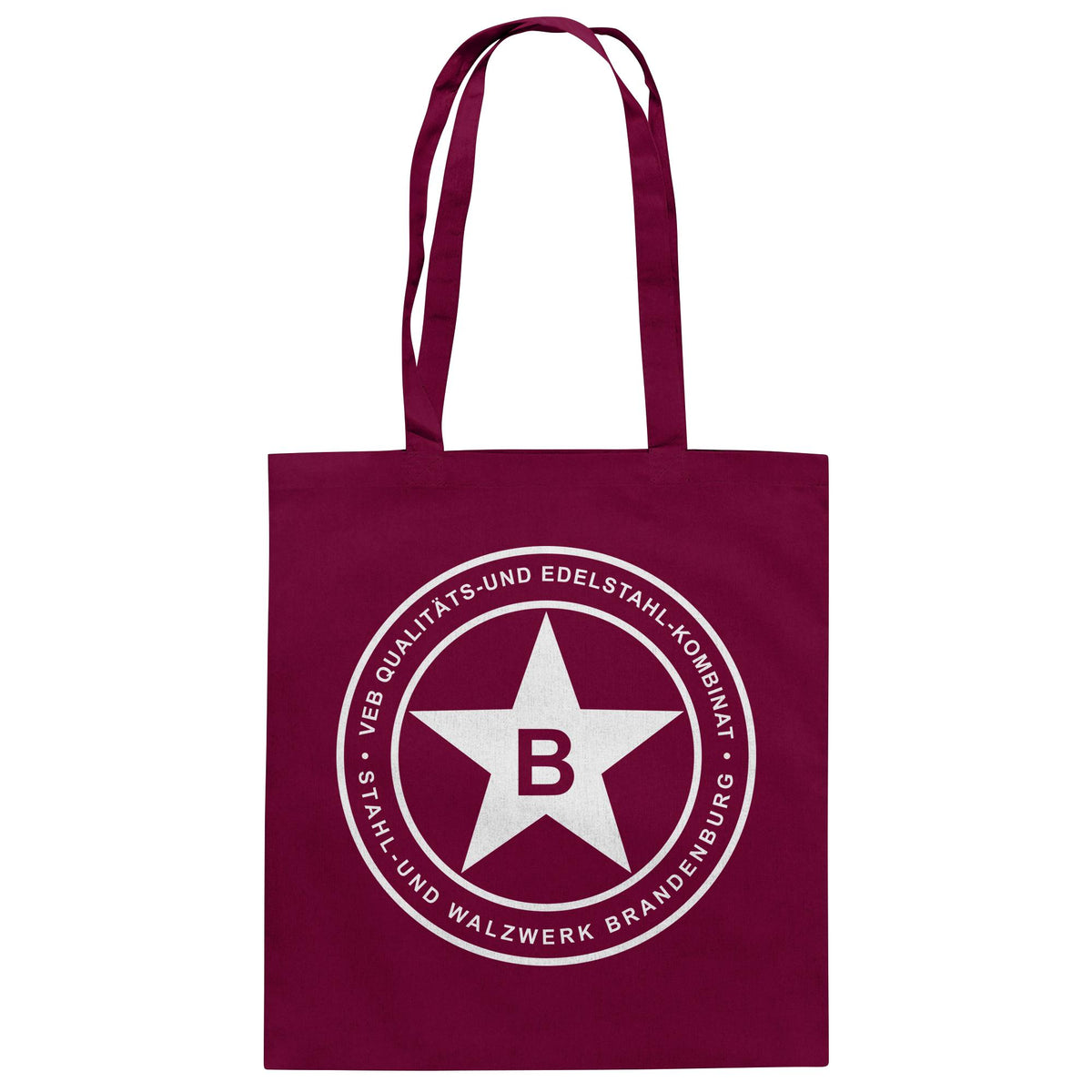 DDR Ostalgie Baumwolltasche • VEB QUALITÄTS- UND EDELSTAHL-KOMBINAT BRANDENBURG
