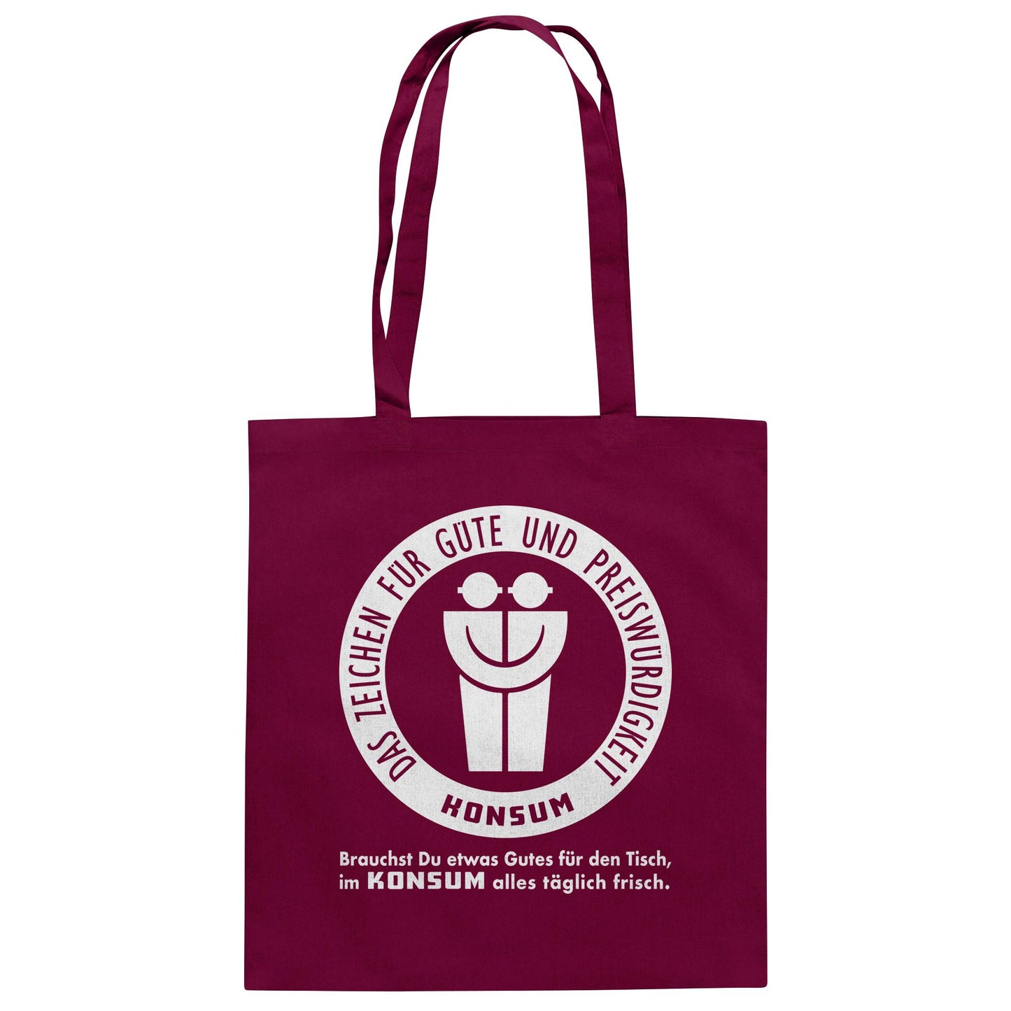 DDR Ostalgie Baumwolltasche • KONSUM - DAS ZEICHEN FÜR GÜTE UND PREISWÜRDIGKEIT