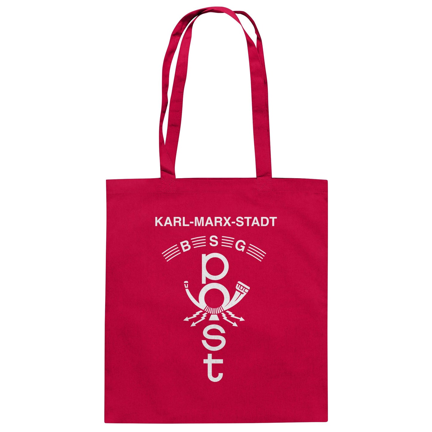 DDR Ostalgie Baumwolltasche • BSG POST KARL-MARX-STADT (ORIGINAL WIMPEL)