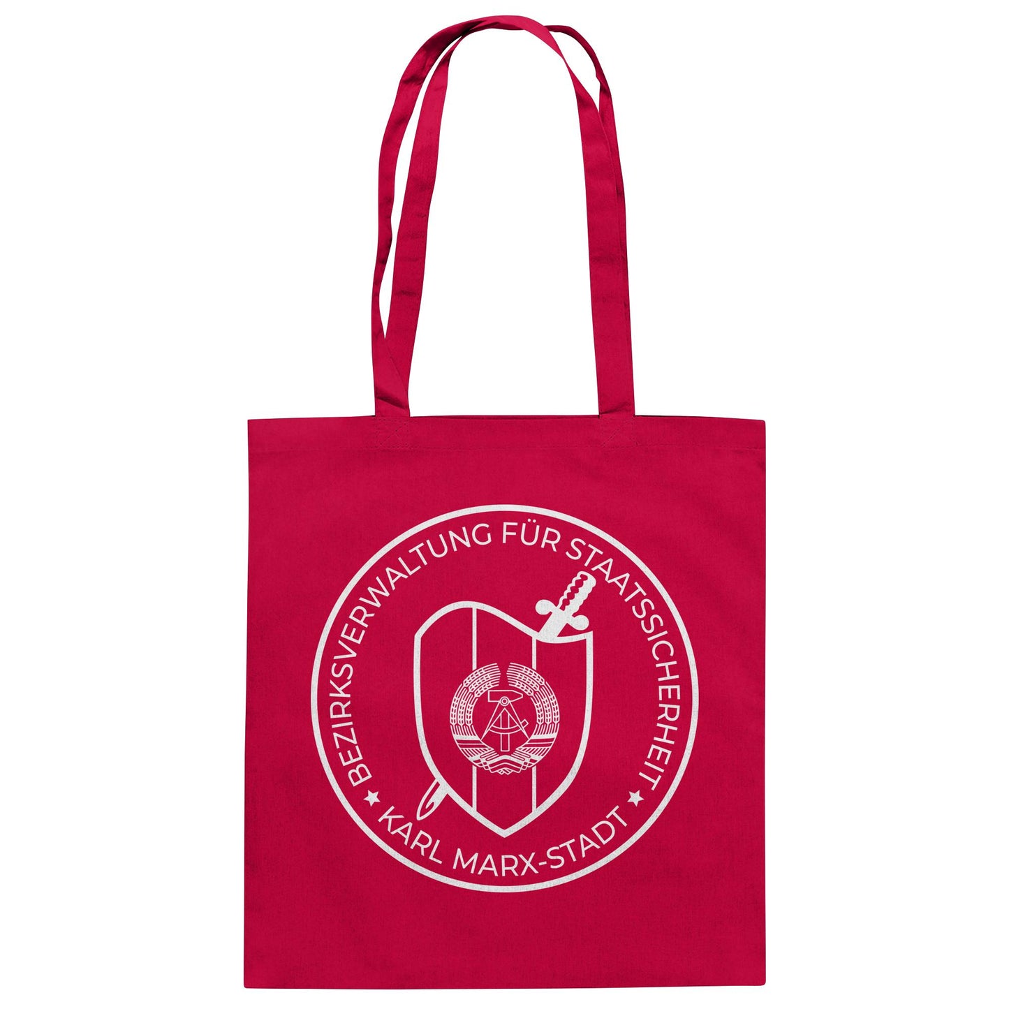 DDR Ostalgie Baumwolltasche • BEZIRKSVERWALTUNG STAATSSICHERHEIT KARL MARX STADT