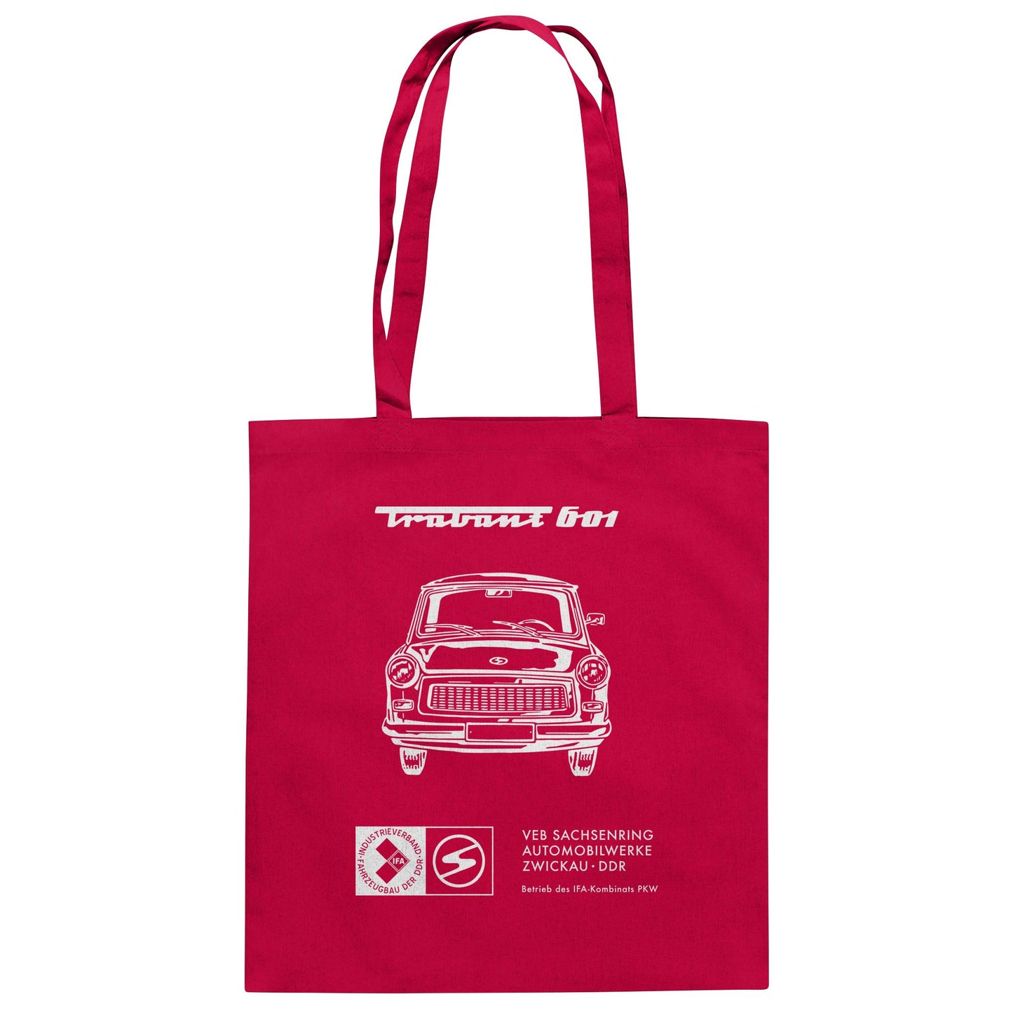 DDR Ostalgie Baumwolltasche • TRABANT 601 (ORIGINAL TITEL BETRIEBSANLEITUNG)