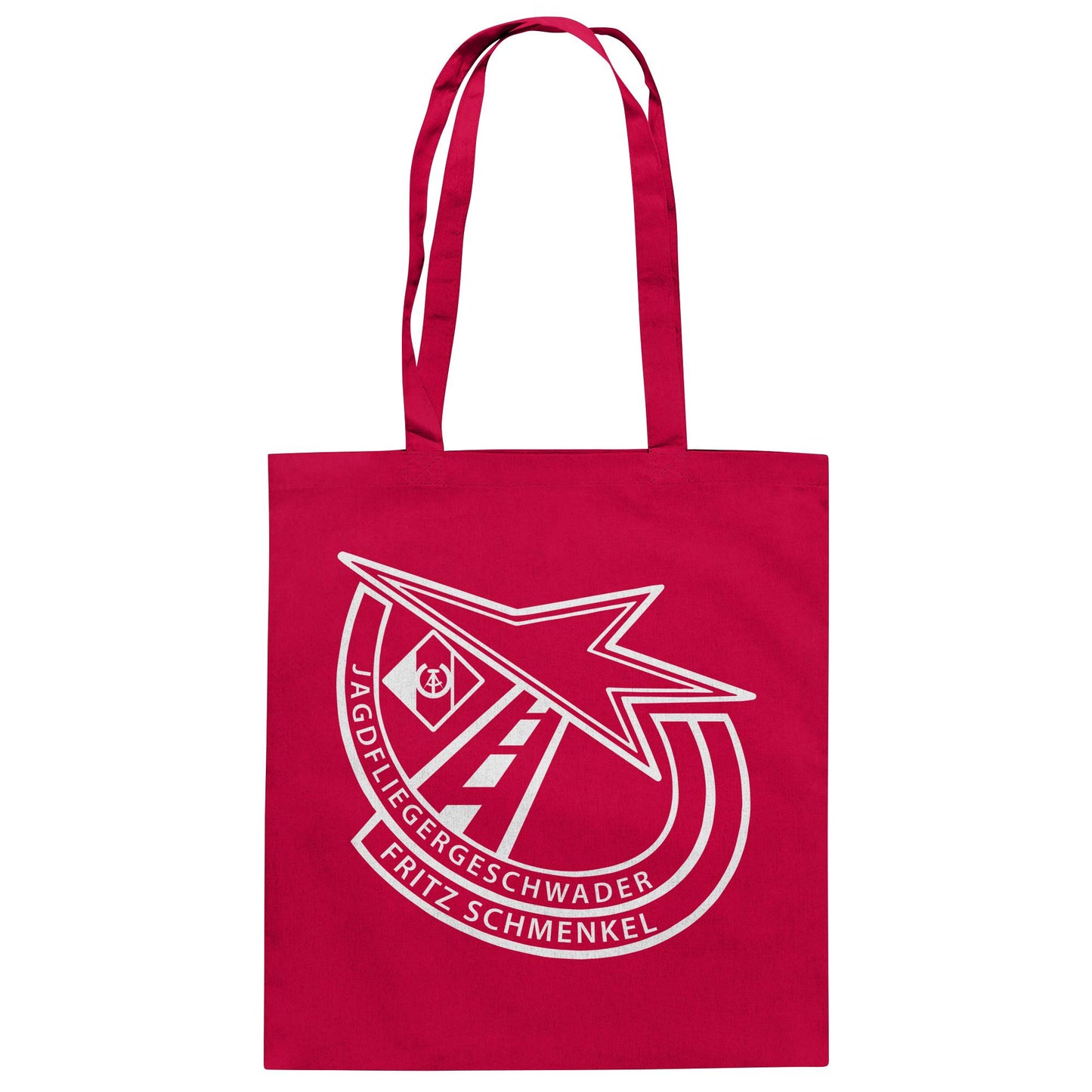 DDR Ostalgie Baumwolltasche • NVA EMBLEM - GESCHWADER FRITZ SCHMENKEL