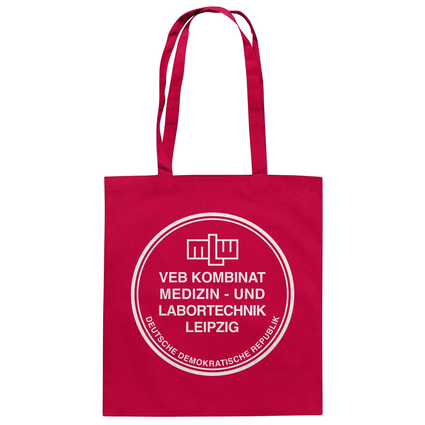 DDR Ostalgie Baumwolltasche • VEB KOMBINAT MEDIZIN- UND LABORTECHNIK LEIPZIG