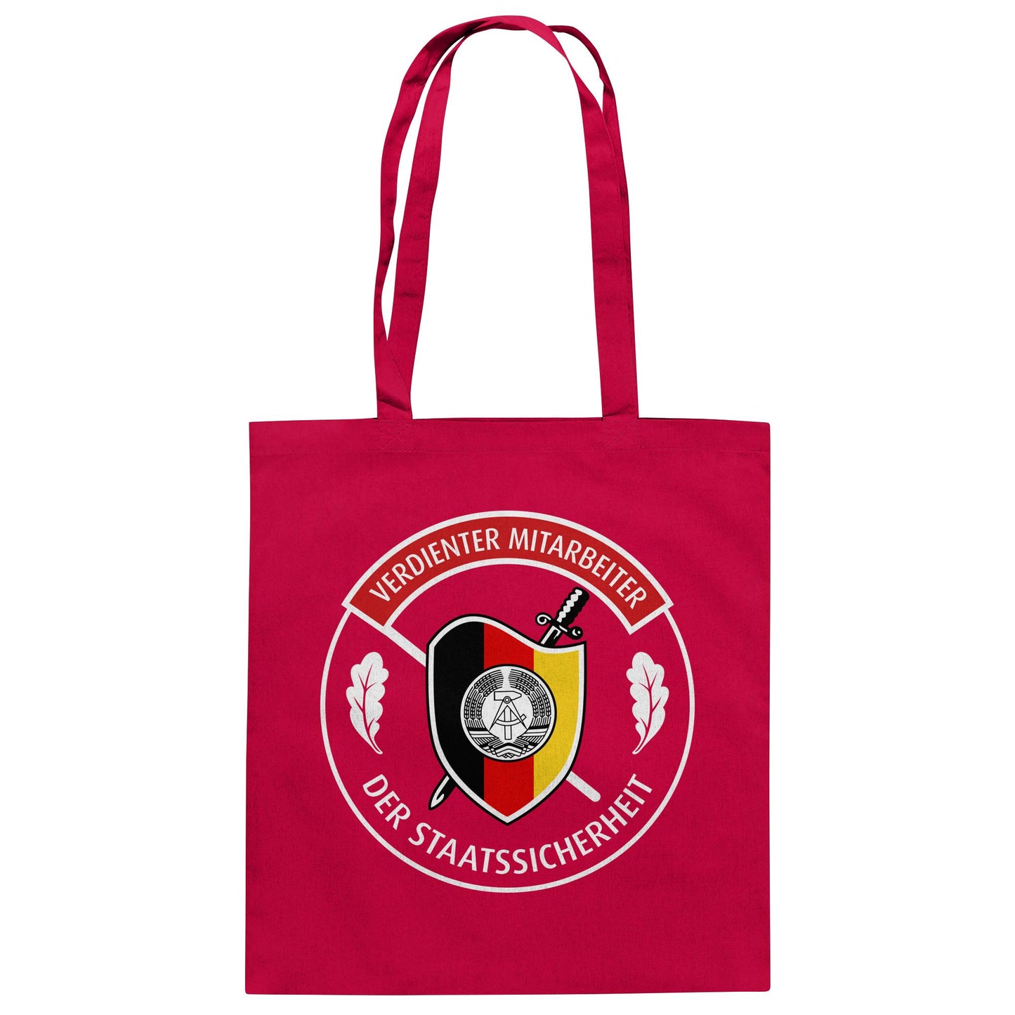 DDR Ostalgie Baumwolltasche • VERDIENTER MITARBEITER DER STAATSSICHERHEIT (ORIGINAL ORDEN)