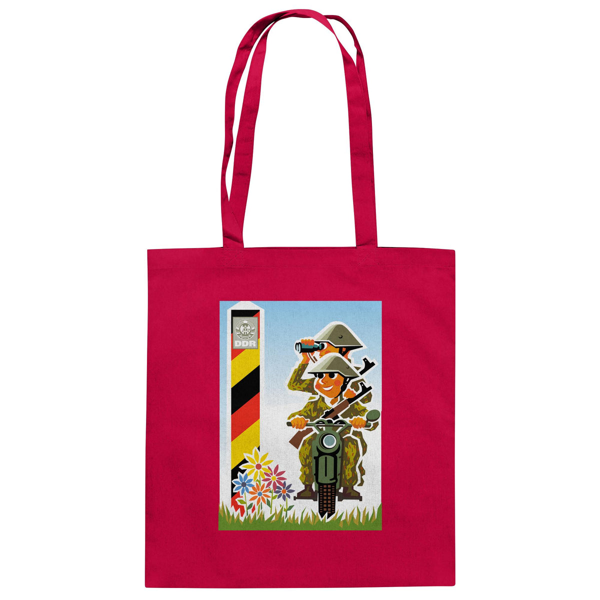 DDR Ostalgie Baumwolltasche • NVA-GRENZTRUPPEN (ORIGINAL-PLAKAT)