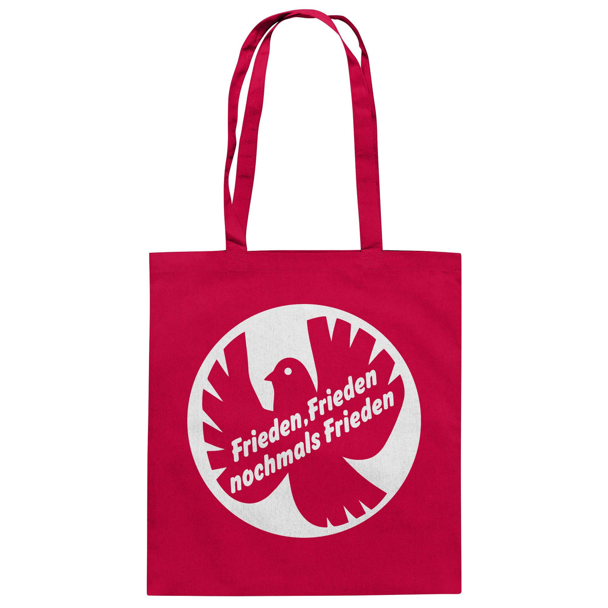 DDR Ostalgie Baumwolltasche • FRIEDEN, FRIEDEN NOCHMALS FRIEDEN (ORIGINAL BANNER)