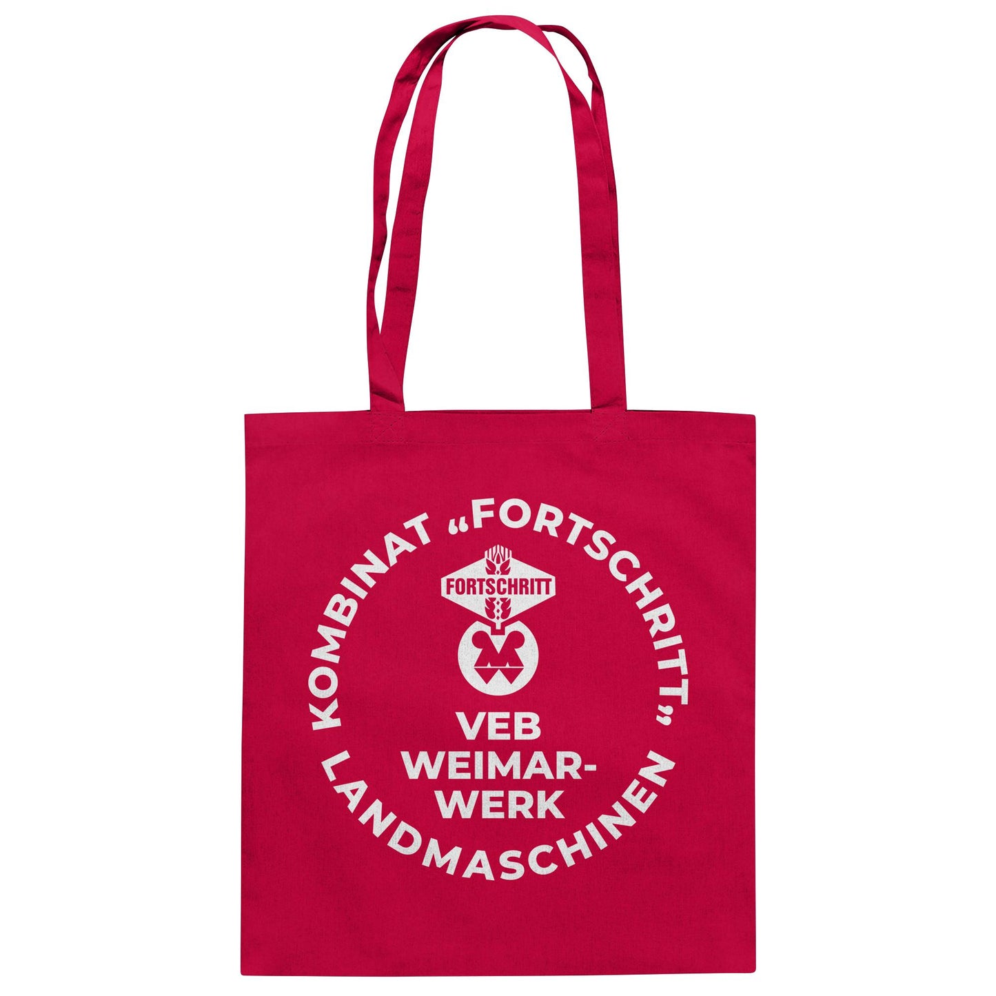 DDR Ostalgie Baumwolltasche • VEB KOMBINAT FORTSCHRITT WEIMAR LANDMASCHINEN