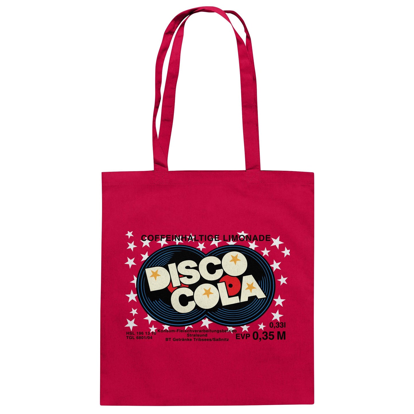 DDR Ostalgie Baumwolltasche • DISCO COLA - ORIGINAL ETIKETT