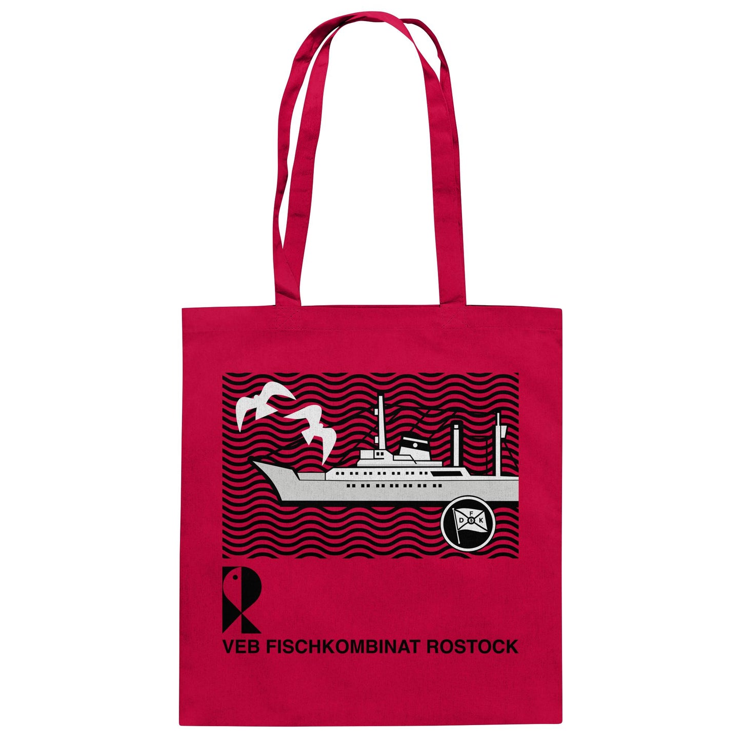 DDR Ostalgie Baumwolltasche • VEB FISCHKOMBINAT ROSTOCK