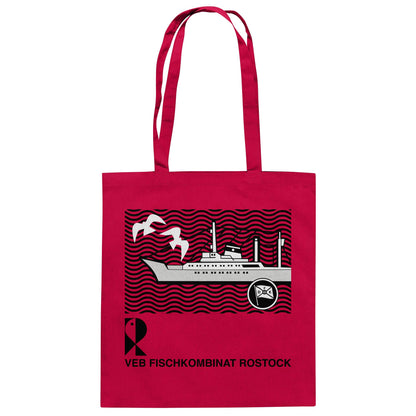 DDR Ostalgie Baumwolltasche • VEB FISCHKOMBINAT ROSTOCK
