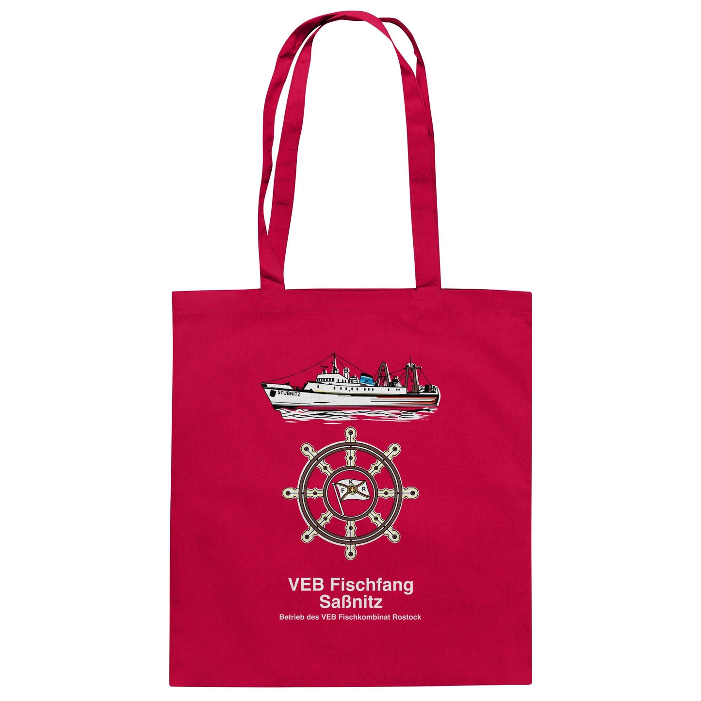 DDR Ostalgie Baumwolltasche • VEB FISCHFANG SASSNITZ