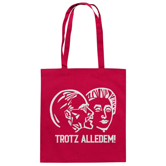 DDR Ostalgie Baumwolltasche • WALTER WOMACKA - TROTZ ALLEDEM (STAATSRATSGEBÄUDE, Aus der Geschichte der Deutschen Arbeiterbewegung, 1964)