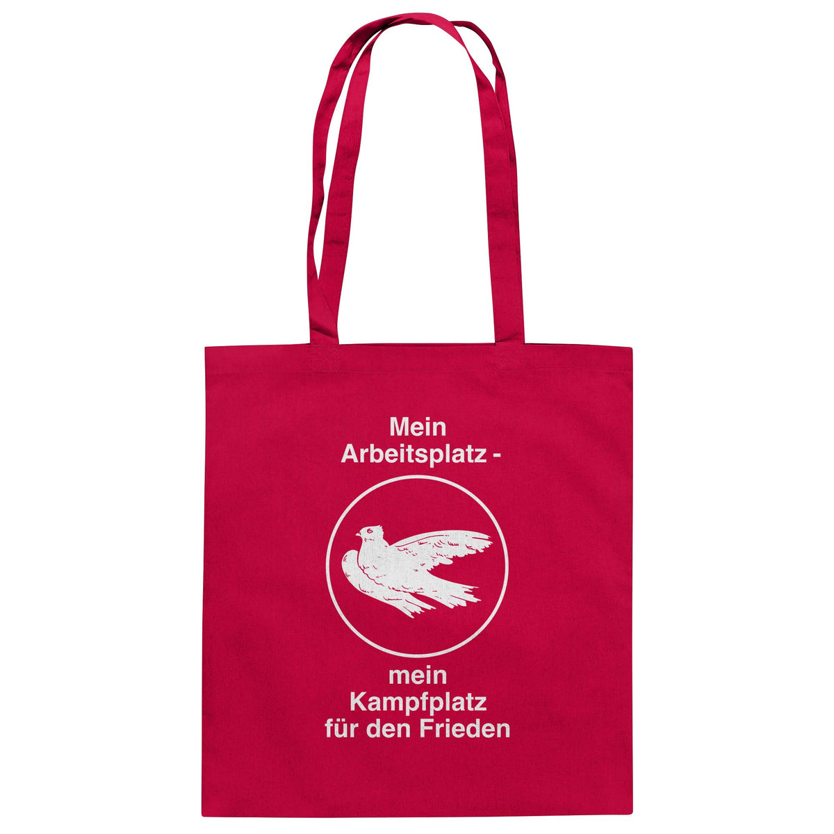 DDR Ostalgie Baumwolltasche • MEIN ARBEITSPLATZ - MEIN KAMPFPLATZ FÜR DEN FRIEDEN