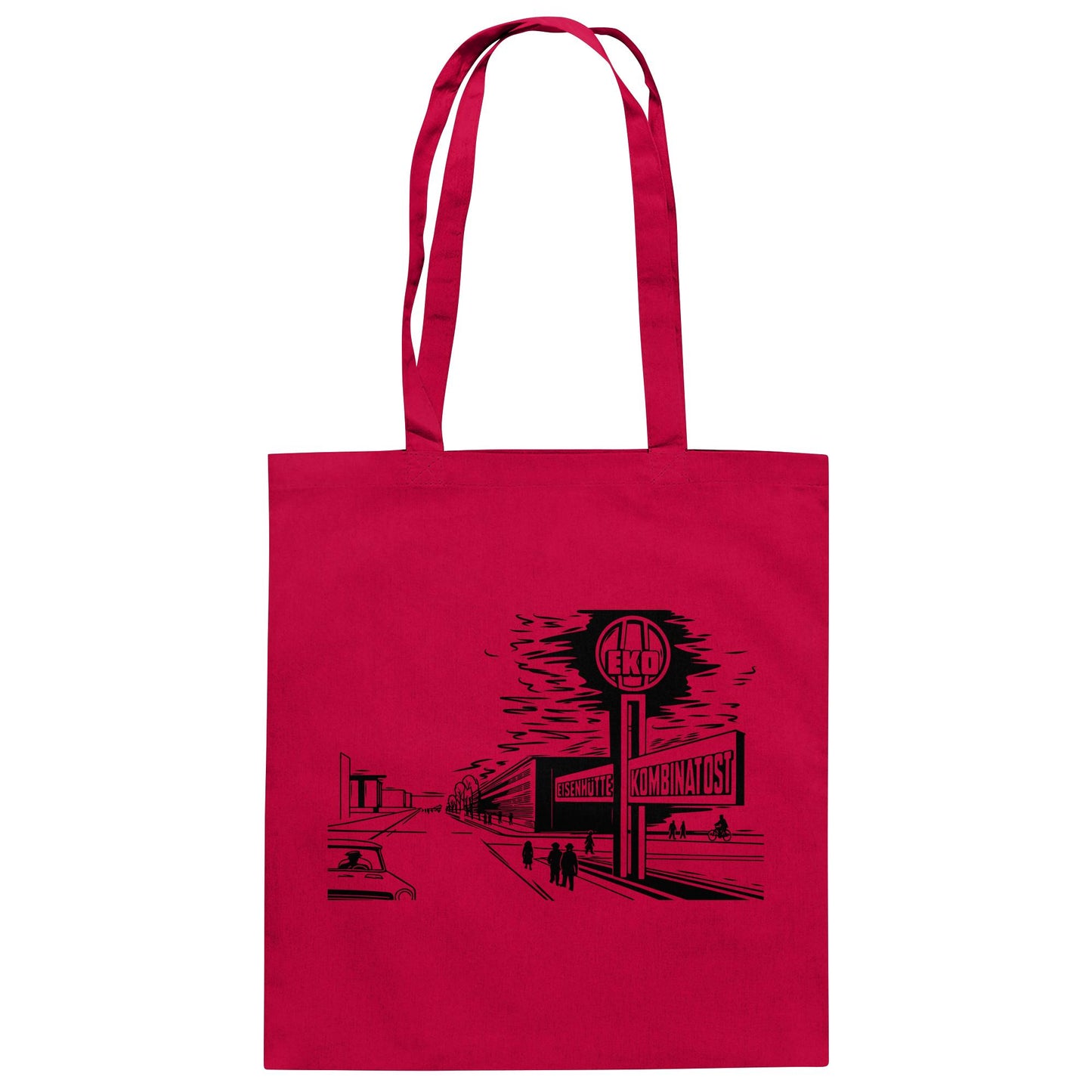 DDR Ostalgie Baumwolltasche • EISENHÜTTENKOMBINAT OST (EKO) - ORIGINAL POSTSTEMPEL