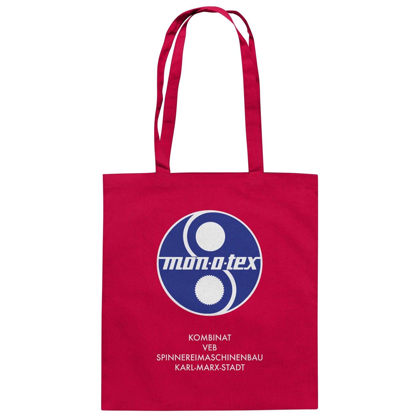 DDR Ostalgie Baumwolltasche • MONOTEX VEB KOMBINAT SPINNEREIMASCHINENBAU KARL-MARX-STADT