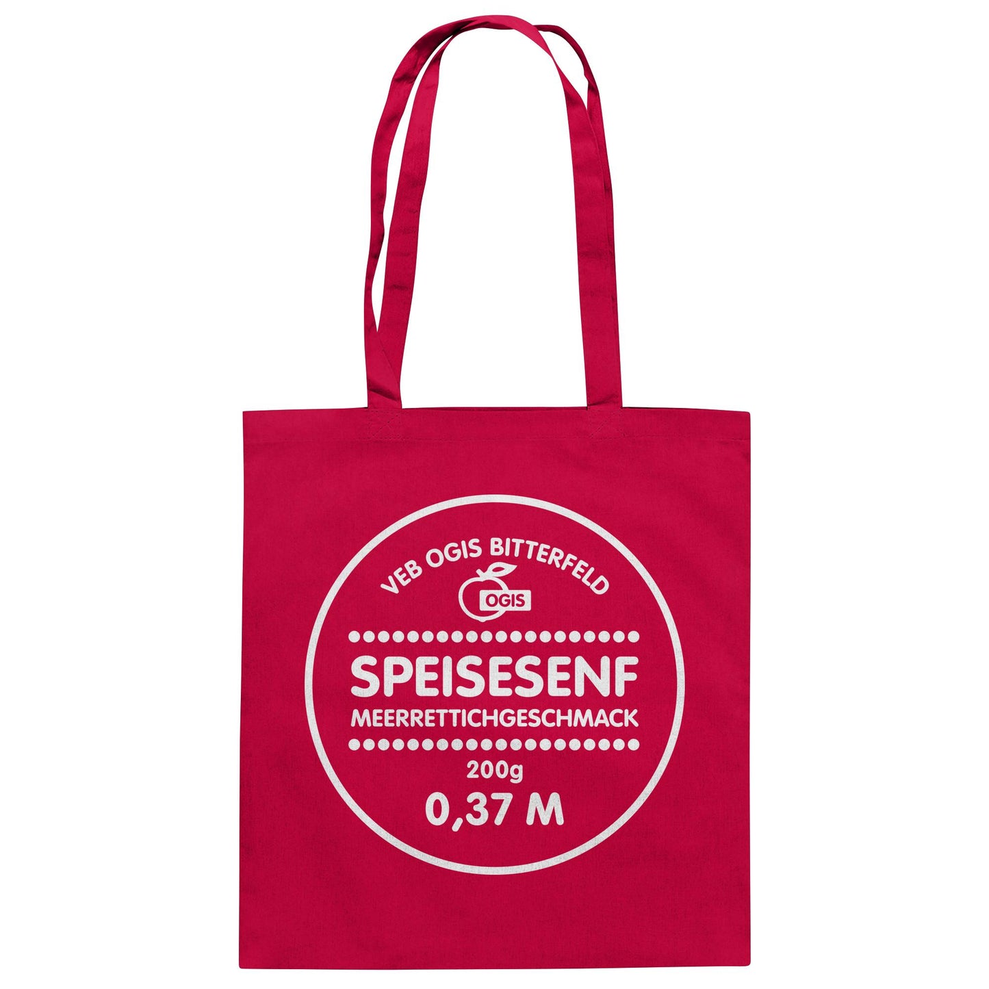 DDR Ostalgie Baumwolltasche • VEB OGIS BITTERFELD - SPEISESENF