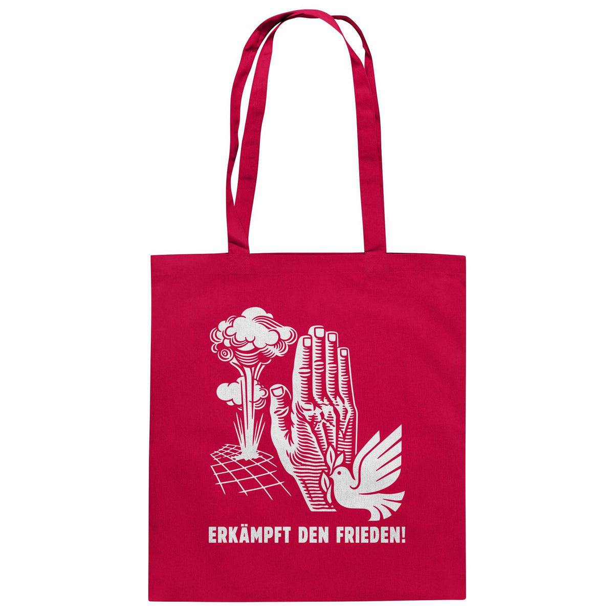 DDR Ostalgie Baumwolltasche • ERKÄMPFT DEN FRIEDEN! (ORIGINAL-PLAKAT)