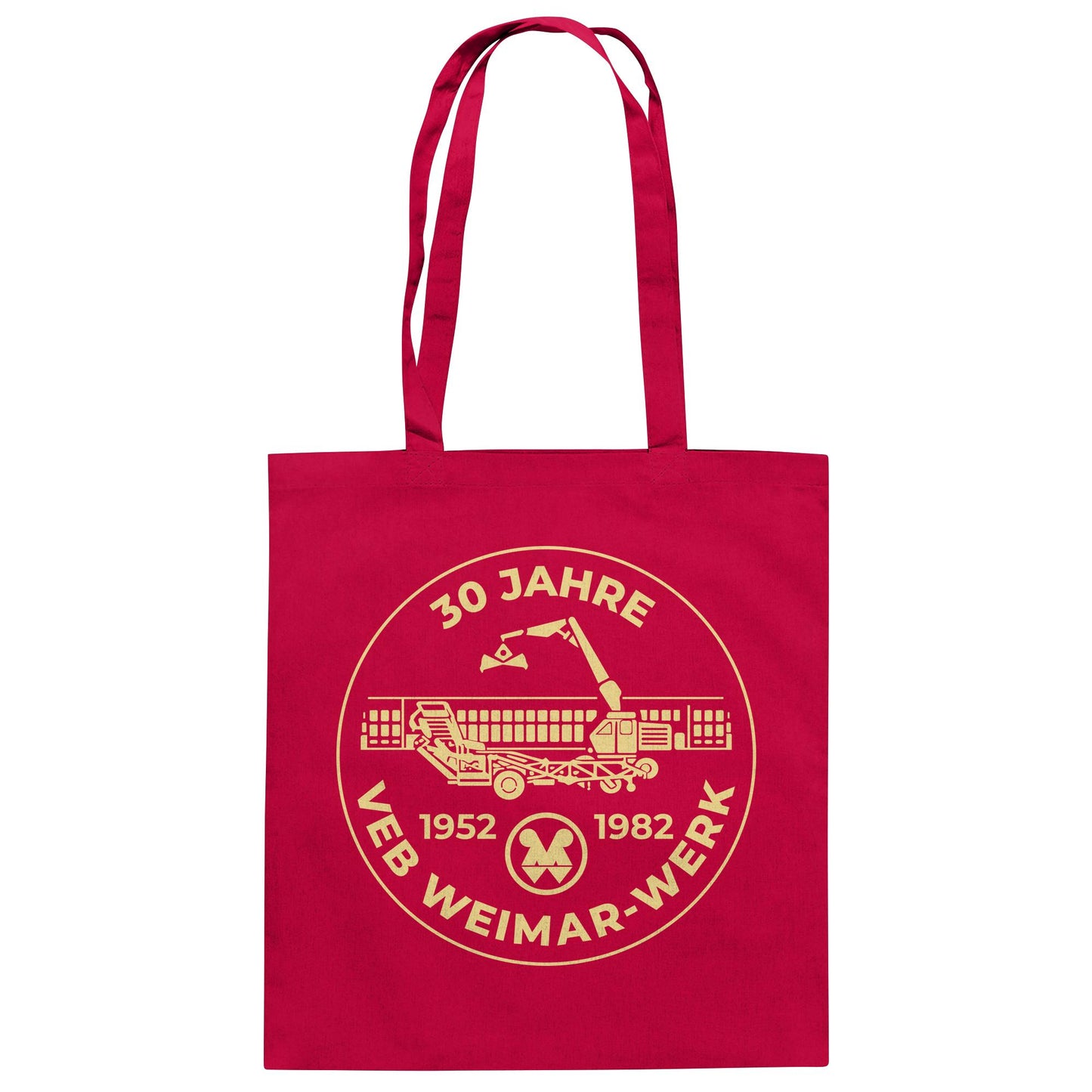 DDR Ostalgie Baumwolltasche • 30 JAHRE VEB WEIMAR-WERK