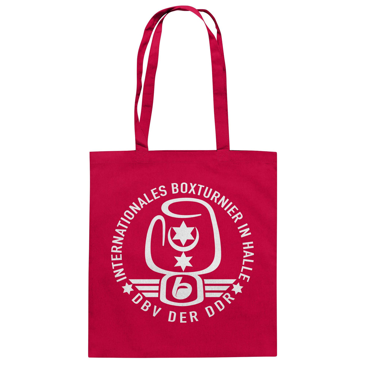 DDR Ostalgie Baumwolltasche • INTERNATIONALES BOXTURNIER HALLE - DBV DER DDR