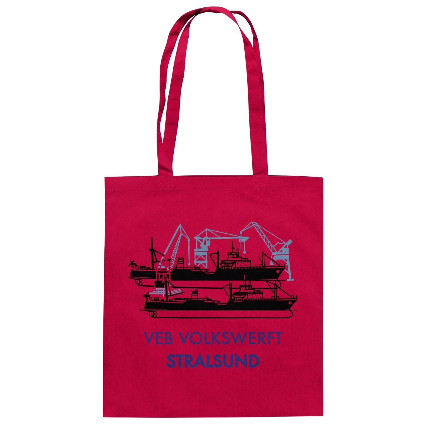 DDR Ostalgie Baumwolltasche • VEB VOLKSWERFT STRALSUND