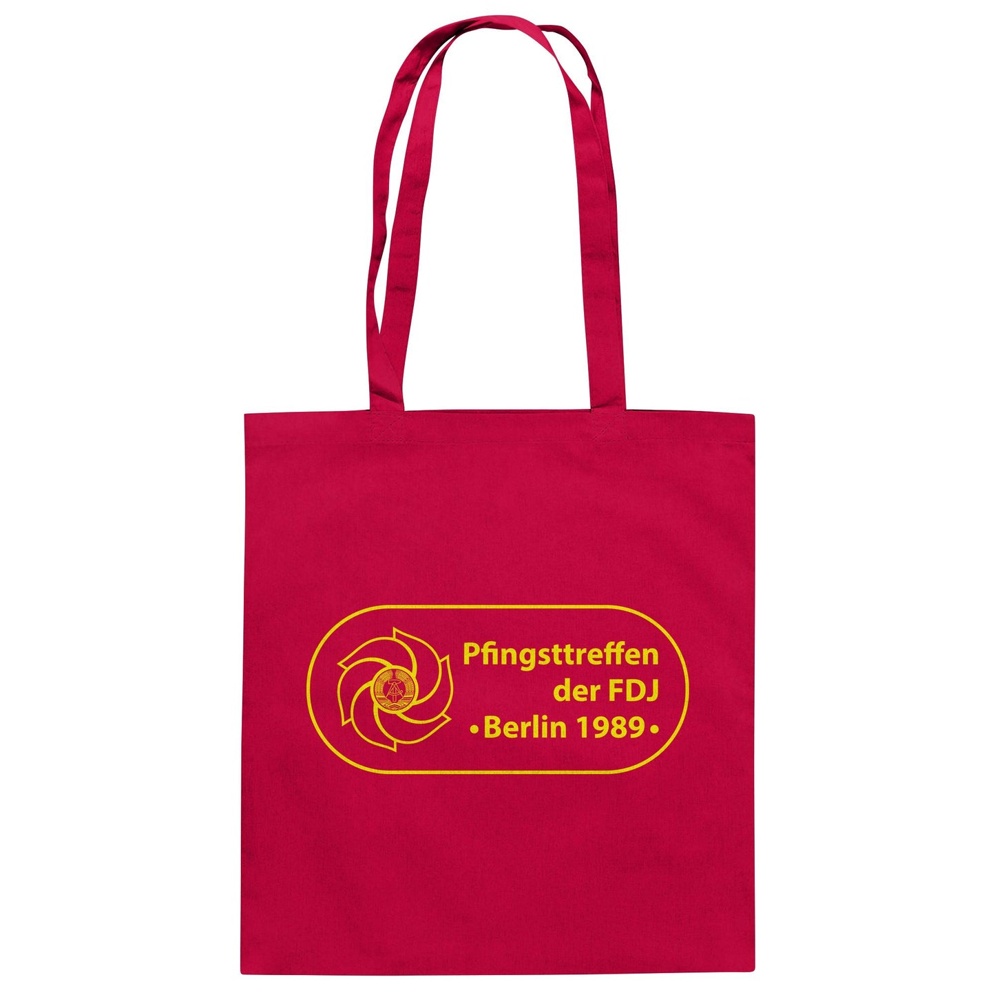 DDR Ostalgie Baumwolltasche • PFINGSTTREFFEN DER FDJ, BERLIN 1989
