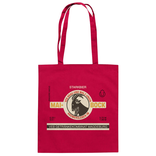 DDR Ostalgie Baumwolltasche • VEB GETRÄNKEKOMBINAT MAGDEBURG - MAIBOCK, VEB BRAU- UND MALZUNION HADMERSLEBEN