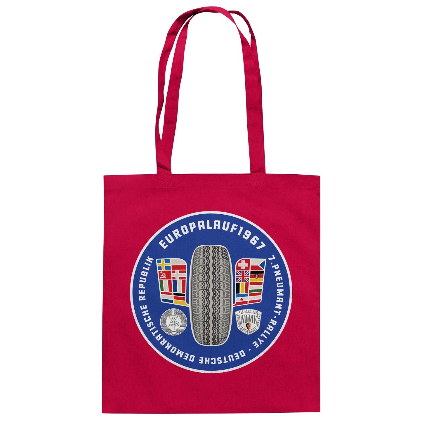 DDR Ostalgie Baumwolltasche • PNEUMANT RALLYE, EUROPALAUF 1967