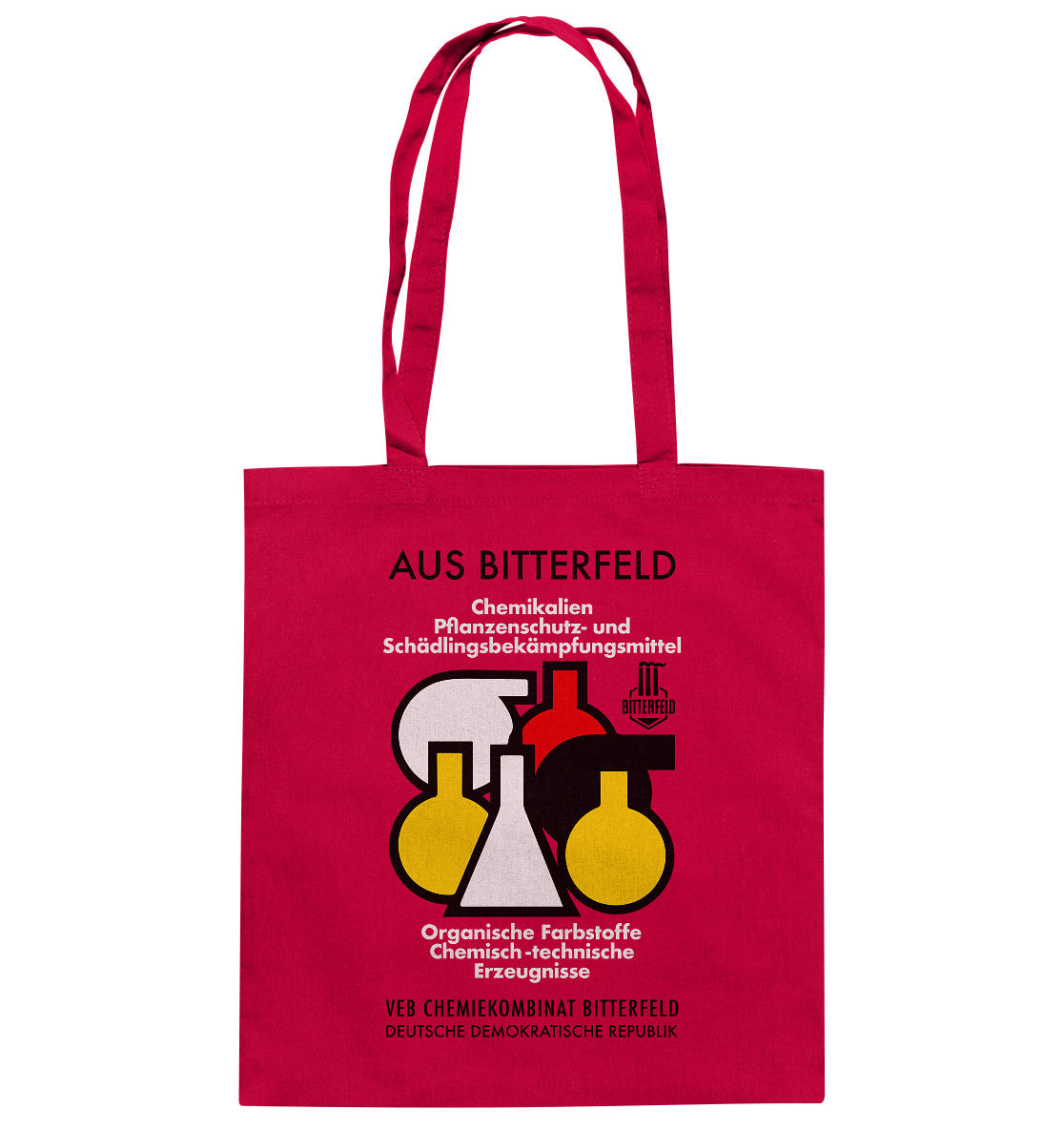DDR Ostalgie Baumwolltasche • CHEMIKALIEN AUS BITTERFELD