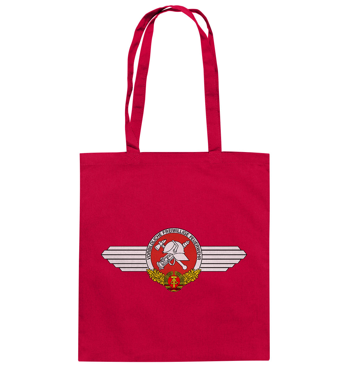 DDR Ostalgie Baumwolltasche • VORBILDLICHE FREIWILLIGE FEUERWEHR DER DDR