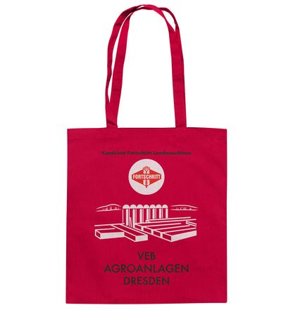 DDR Ostalgie Baumwolltasche • VEB AGROANLAGEN DRESDEN