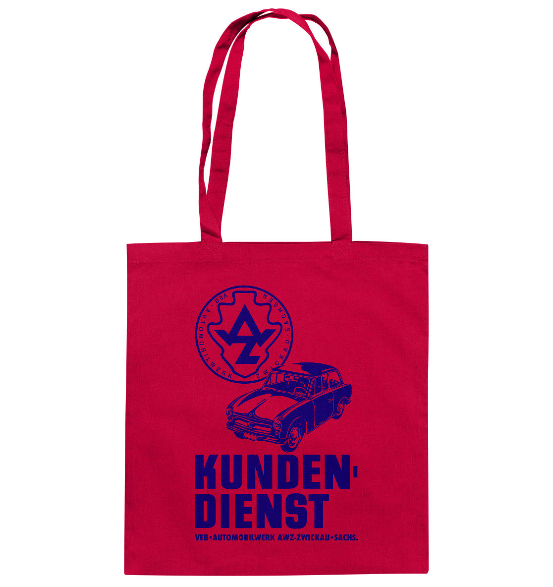 DDR Ostalgie Baumwolltasche • P70 KUNDENDIENST VEB AWZ ZWICKAU