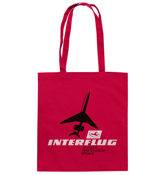 DDR Ostalgie Baumwolltasche • IF - INTERFLUG DDR - ORIGINAL WERBUNG 1981