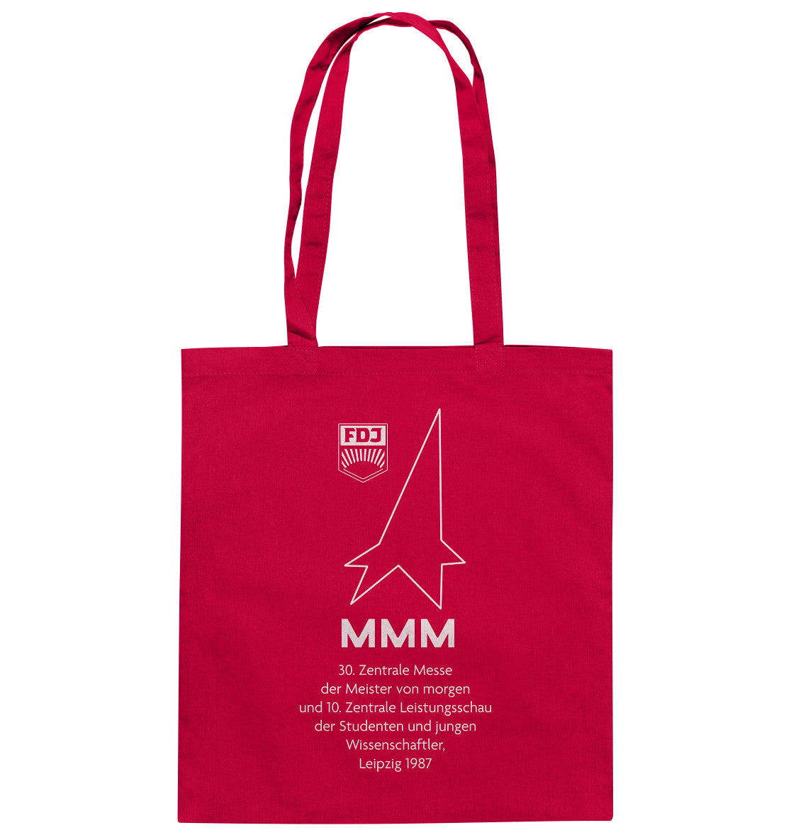 DDR Ostalgie Baumwolltasche • MESSE DER MEISTER VON MORGEN, LEIPZIG 1987