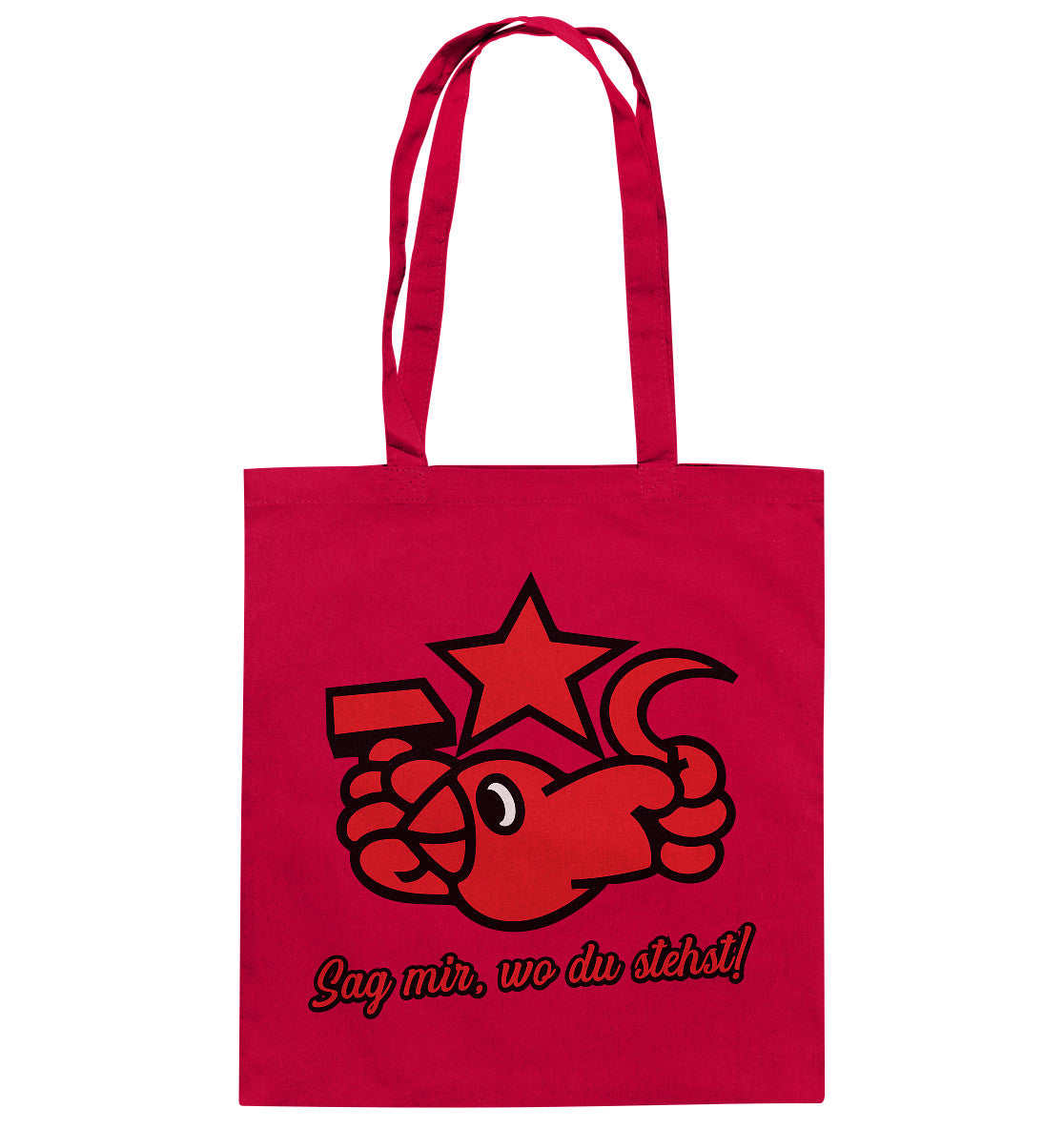 DDR Ostalgie Baumwolltasche • OKTOBERKLUB - SAG MIR, WO DU STEHST!