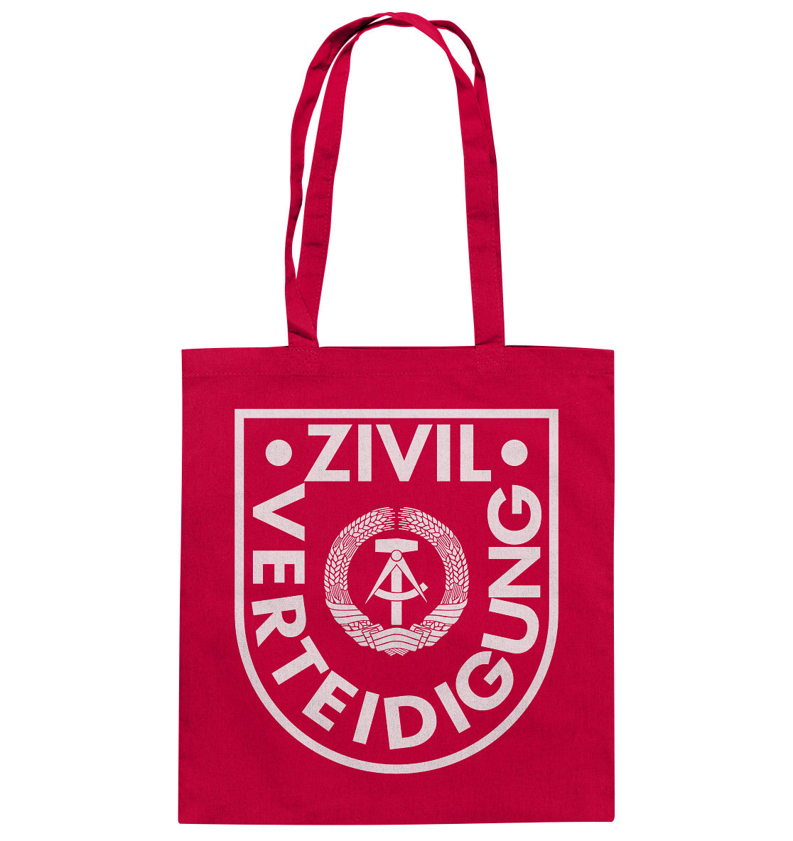 DDR Ostalgie Baumwolltasche • DDR ZIVILVERTEIDIGUNG - BRUSTBADGE