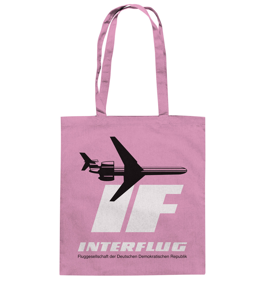 DDR Ostalgie Baumwolltasche • IF - INTERFLUG DDR - ORIGINAL WERBUNG