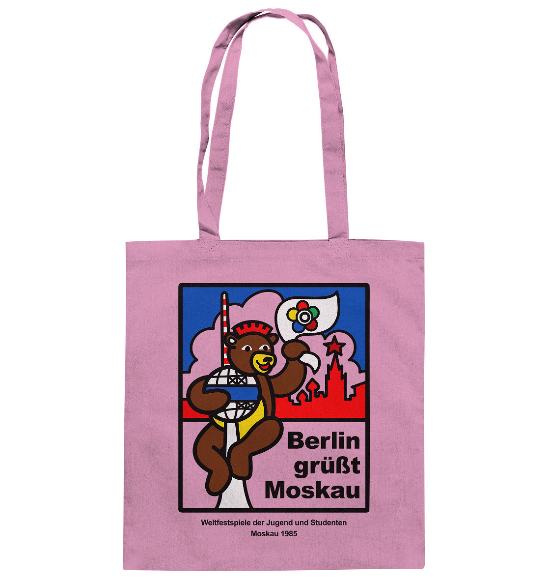 DDR Ostalgie Baumwolltasche • WELTFESTSPIELE DER JUGEND, MOSKAU 1985