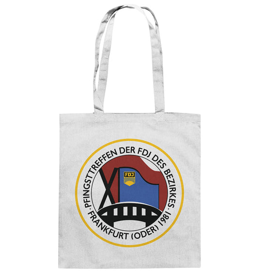 DDR Ostalgie Baumwolltasche • FDJ PFINGSTTREFFEN FRANKFURT ODER - 1981