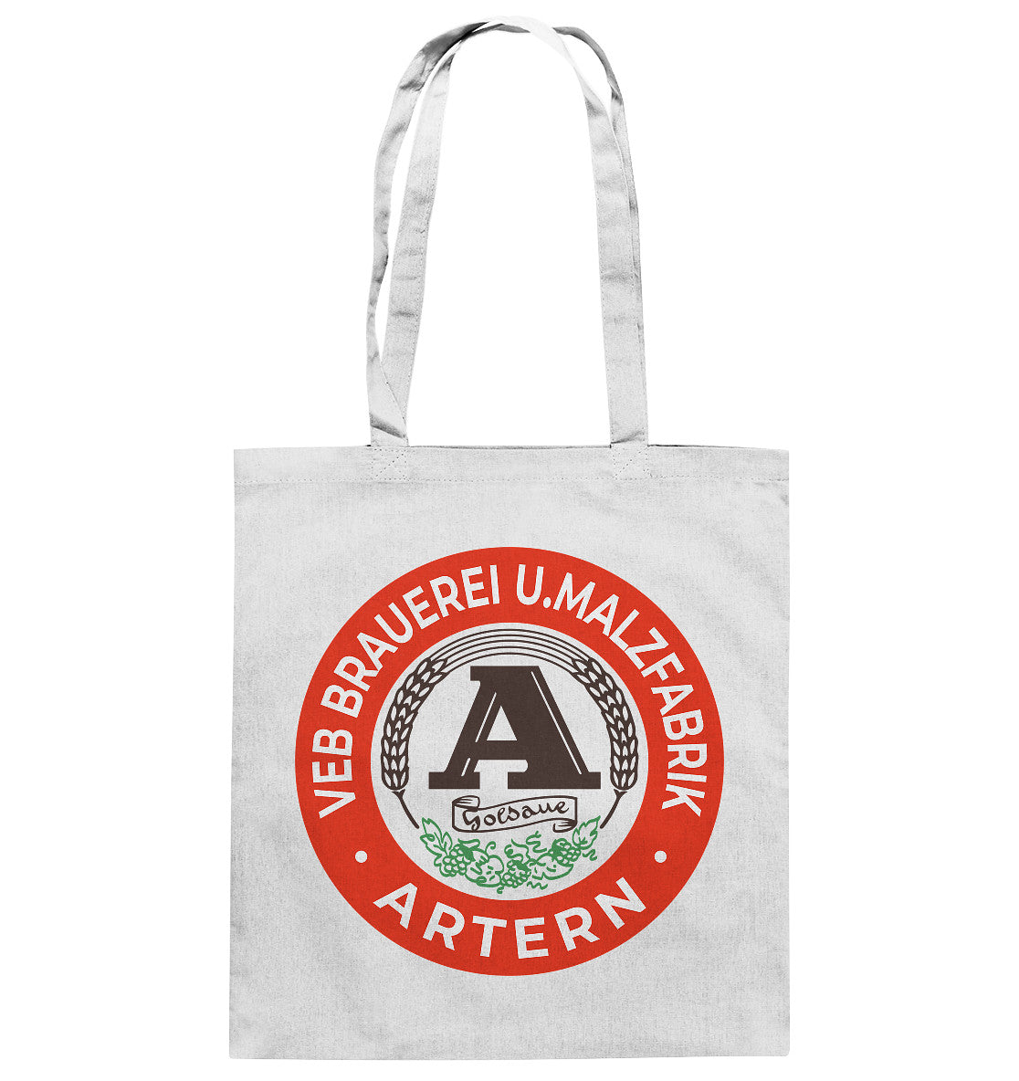 DDR Ostalgie Baumwolltasche • VEB BRAUEREI ARTERN GOLDAUE