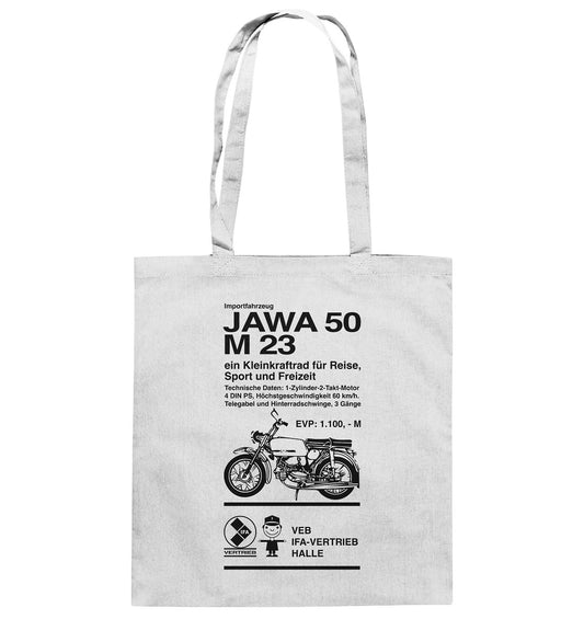 DDR Ostalgie Baumwolltasche • JAWA 50 M23 - ORIGINALPLAKAT