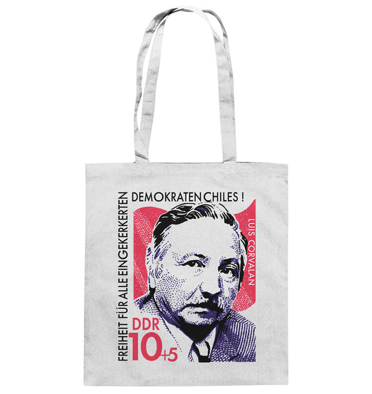 DDR Ostalgie Baumwolltasche • DDR BRIEFMARKE - FREIHEIT FÜR LUIS CORVALAN