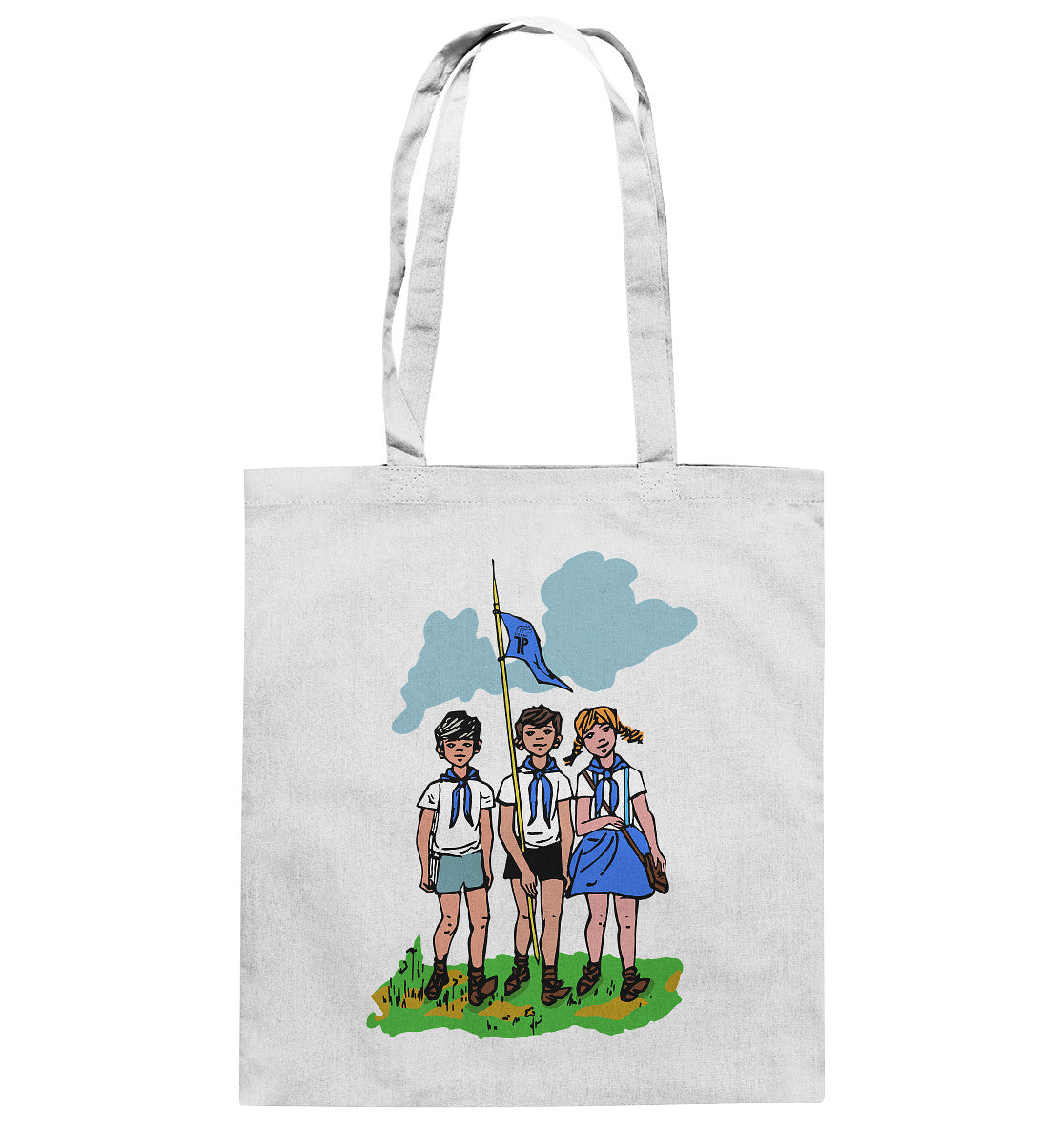 DDR Ostalgie Baumwolltasche • JUNGE PIONIERE - PIONIERAUSWEIS