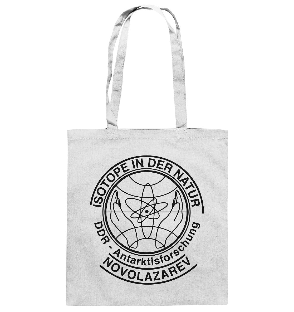 DDR Ostalgie Baumwolltasche • ISOTOPE IN DER NATUR, DDR-ANTARKTISFORSCHUNG