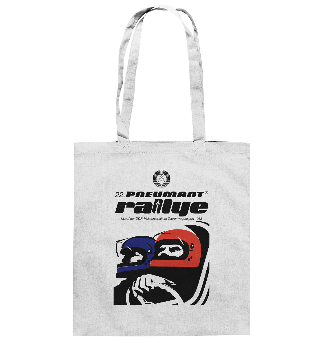 DDR Ostalgie Baumwolltasche • 22. PNEUMANT RALLYE 1982 (ORIGINAL DDR-PLAKAT)