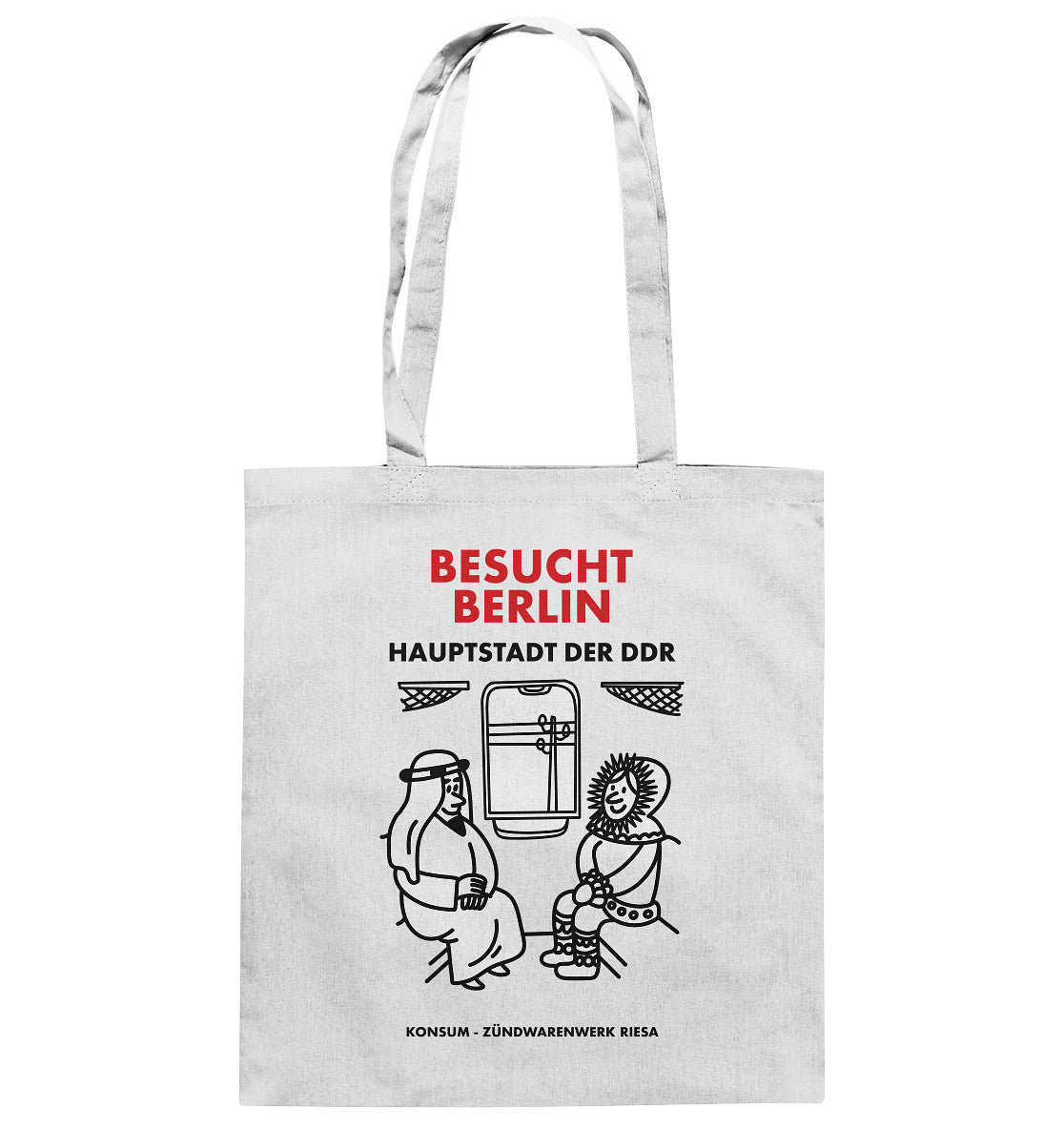 DDR Ostalgie Baumwolltasche • RIESA STREICHHÖLZER - BESUCHT BERLIN