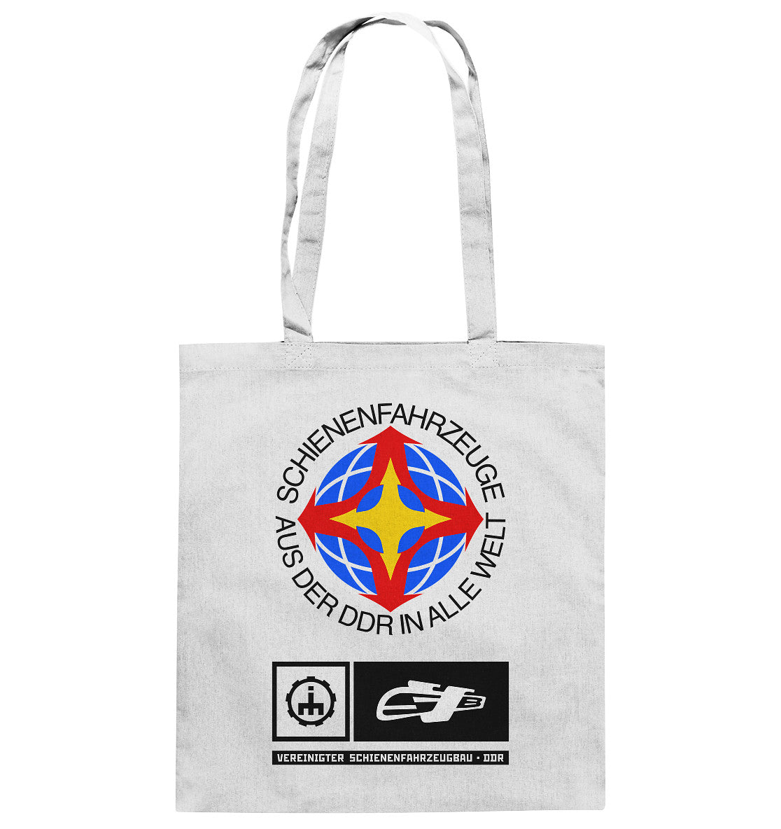 DDR Ostalgie Baumwolltasche • VEREINIGTER SCHIENENFAHRZEUGBAU DDR