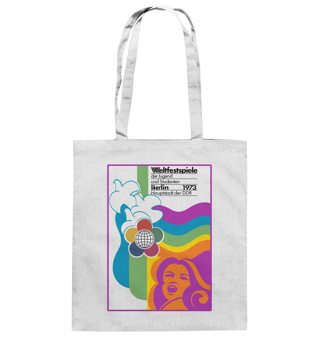 DDR Ostalgie Baumwolltasche • WELTFESTSPIELE BERLIN, DDR 1973