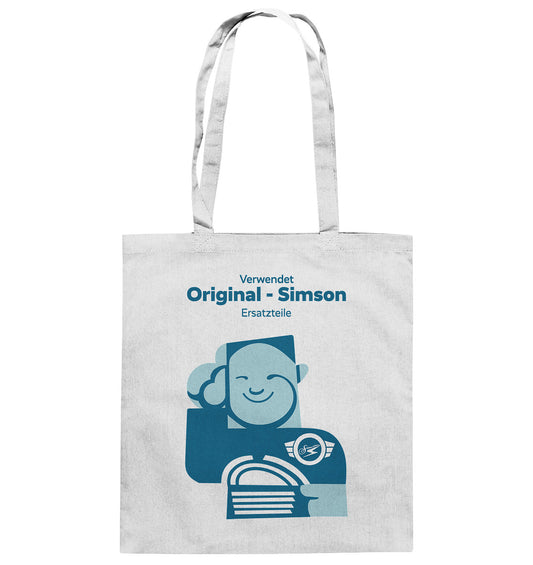 DDR Ostalgie Baumwolltasche • WERKSTATT-WERBUNG SIMSON-ERSATZTEILE
